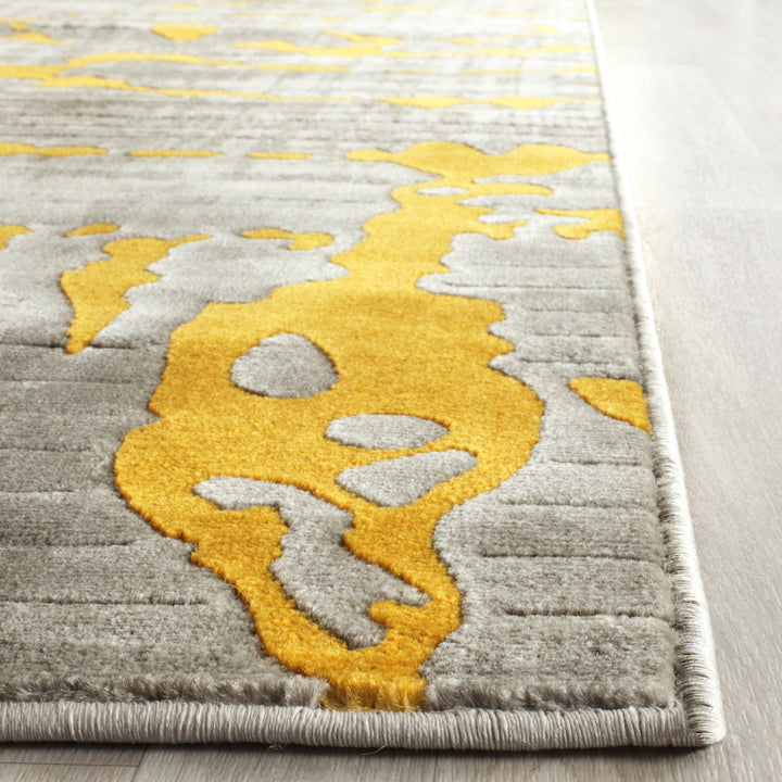 SAFAVIEH Porcello PRL7735C Light Grey / Yellow Rug Image 7