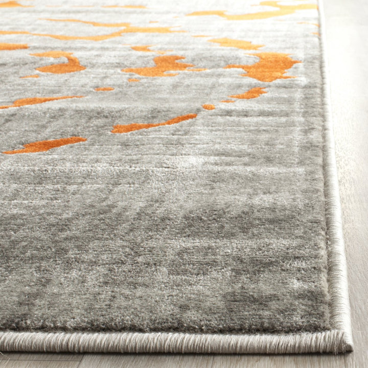 SAFAVIEH Porcello PRL7735F Light Grey / Orange Rug Image 7