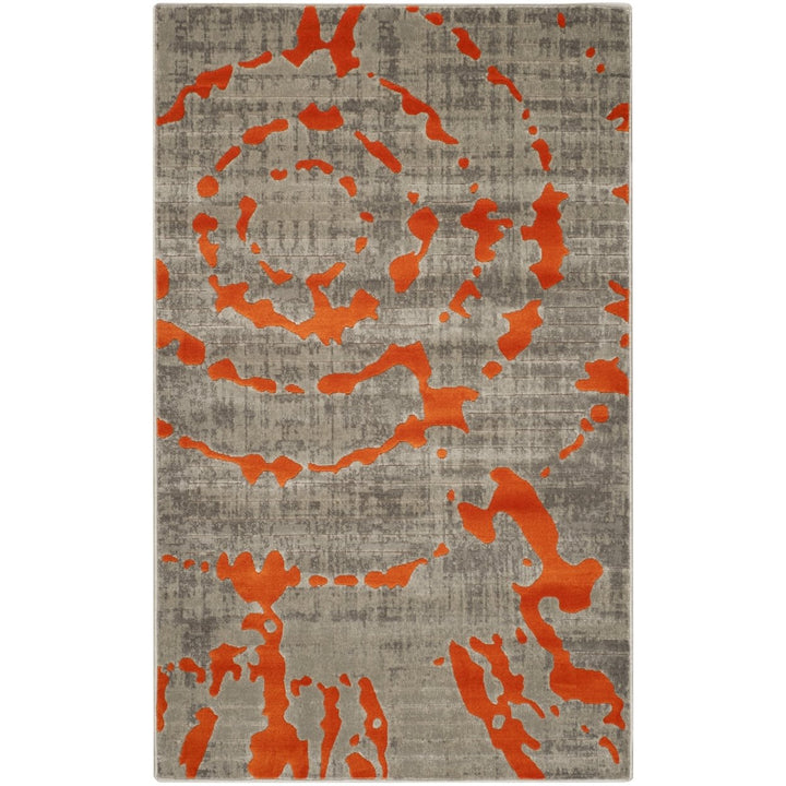 SAFAVIEH Porcello PRL7735F Light Grey / Orange Rug Image 1