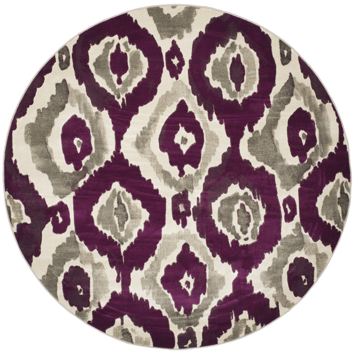 SAFAVIEH Porcello Collection PRL7736B Ivory / Purple Rug Image 4