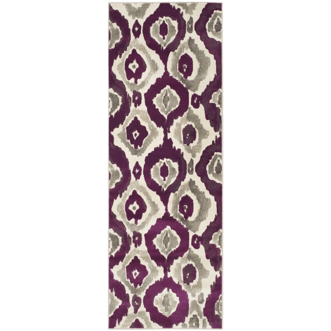 SAFAVIEH Porcello Collection PRL7736B Ivory / Purple Rug Image 5