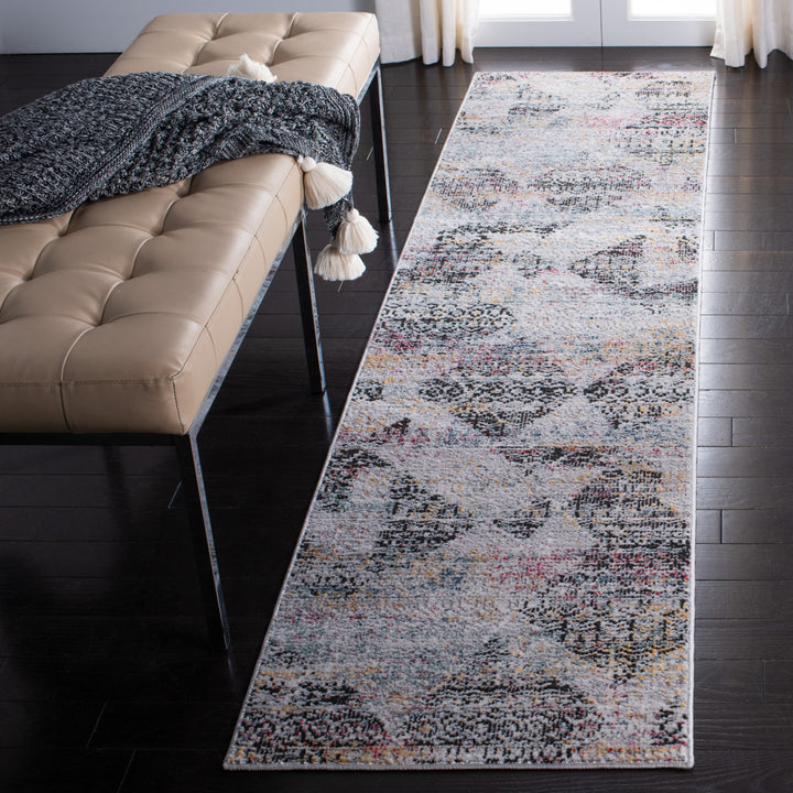 SAFAVIEH Porcello Collection PRL968F Grey / Black Rug Image 3