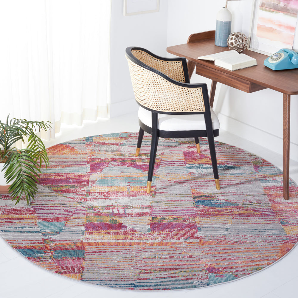 SAFAVIEH Porcello Collection PRL988Q Red / Blue Rug Image 2