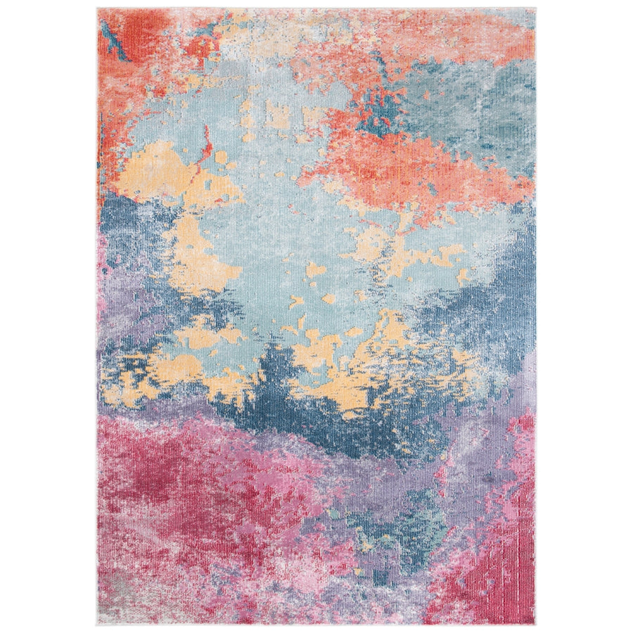 SAFAVIEH Porcello Collection PRL990M Blue / Pink Rug Image 1