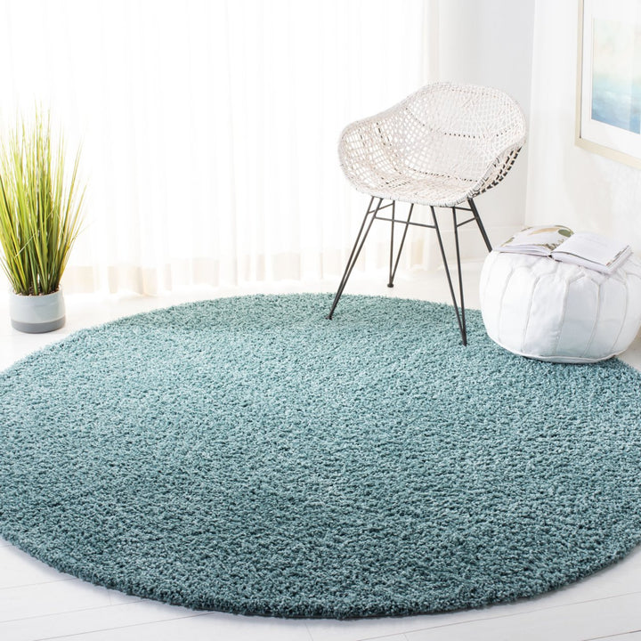 SAFAVIEH Primo Shag Collection PRM300J Aqua Rug Image 2