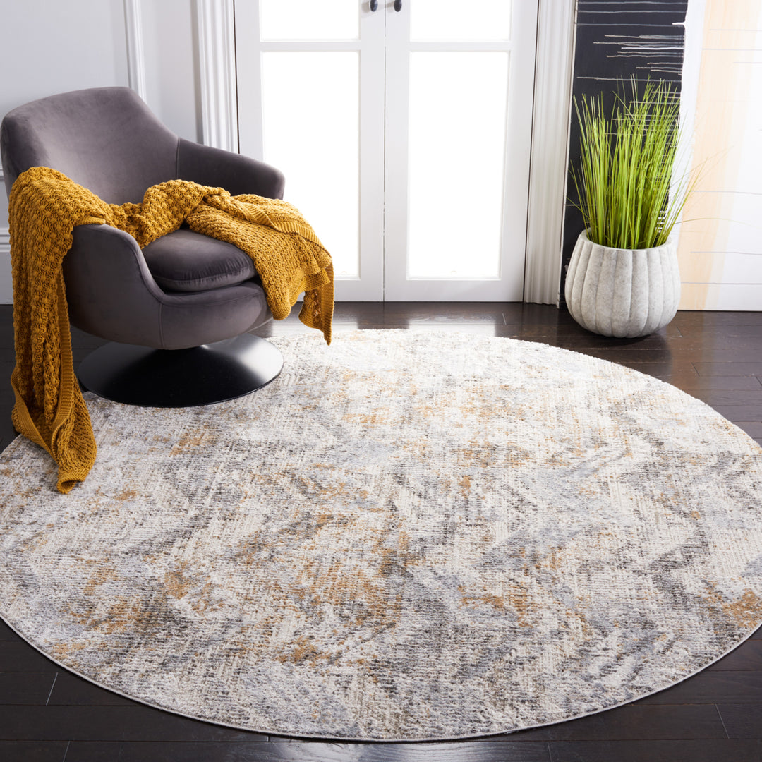 SAFAVIEH Princeton Collection PRN535A Ivory / Grey Rug Image 2