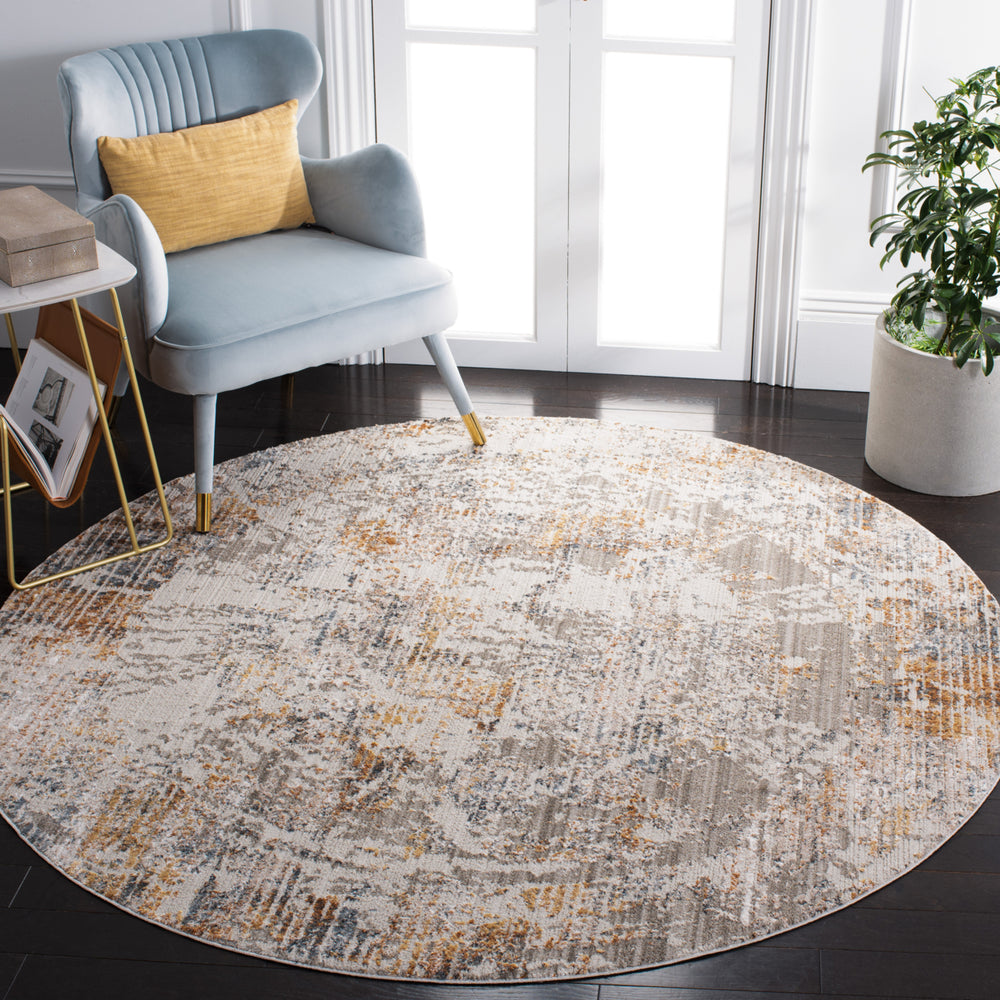 SAFAVIEH Princeton Collection PRN570A Ivory / Grey Rug Image 2