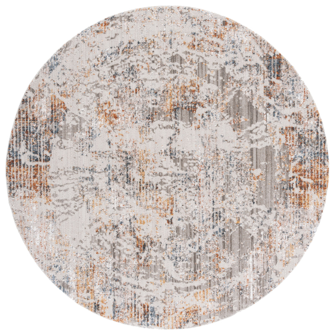 SAFAVIEH Princeton Collection PRN570A Ivory / Grey Rug Image 4