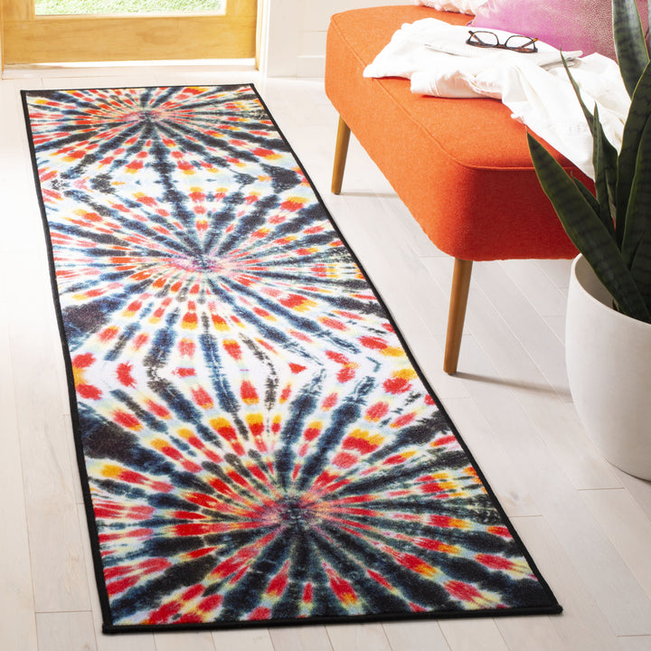 SAFAVIEH Paint Brush PTB126F Black / Coral Rug Image 3