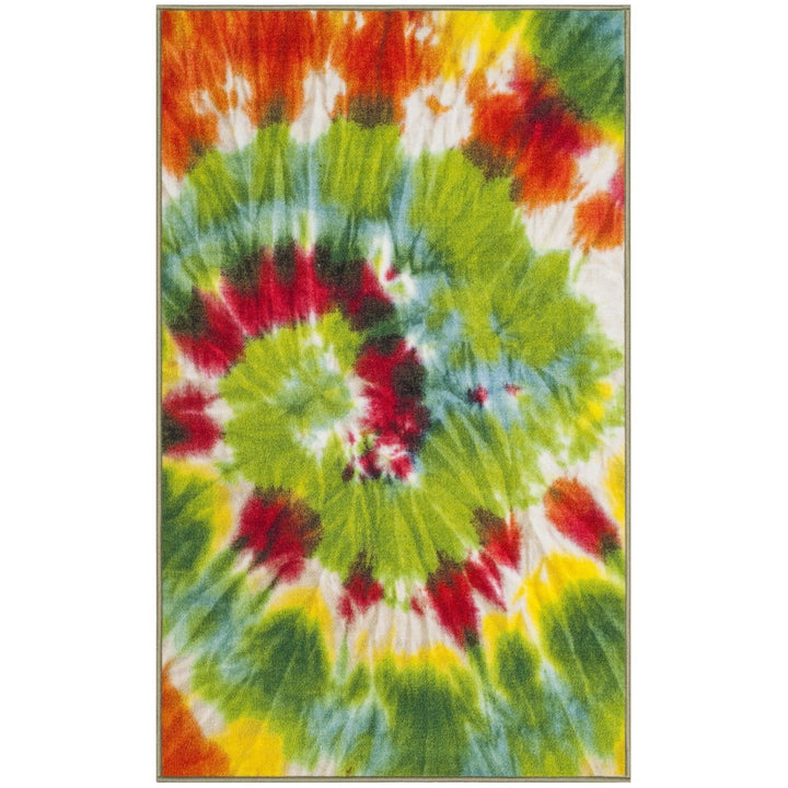 SAFAVIEH Paint Brush PTB125D Green / Orange Rug Image 1