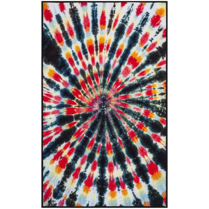 SAFAVIEH Paint Brush PTB126F Black / Coral Rug Image 8