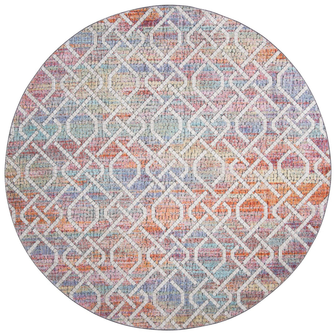 SAFAVIEH Provance Collection PRV169A Cream / Orange Rug Image 3