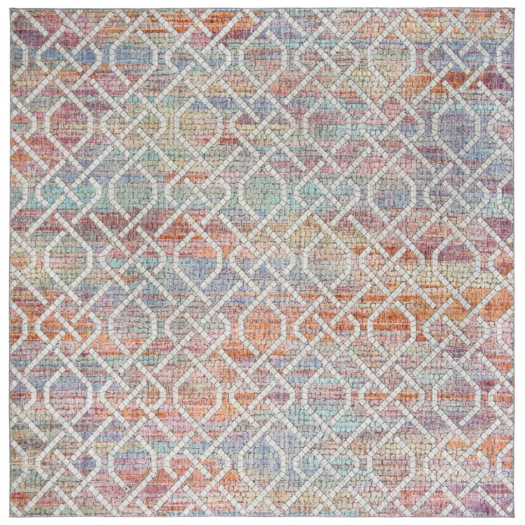 SAFAVIEH Provance Collection PRV169A Cream / Orange Rug Image 5