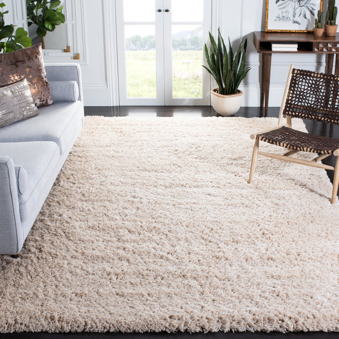 SAFAVIEH Polar Shag Collection PSG800A Light Beige Rug Image 1