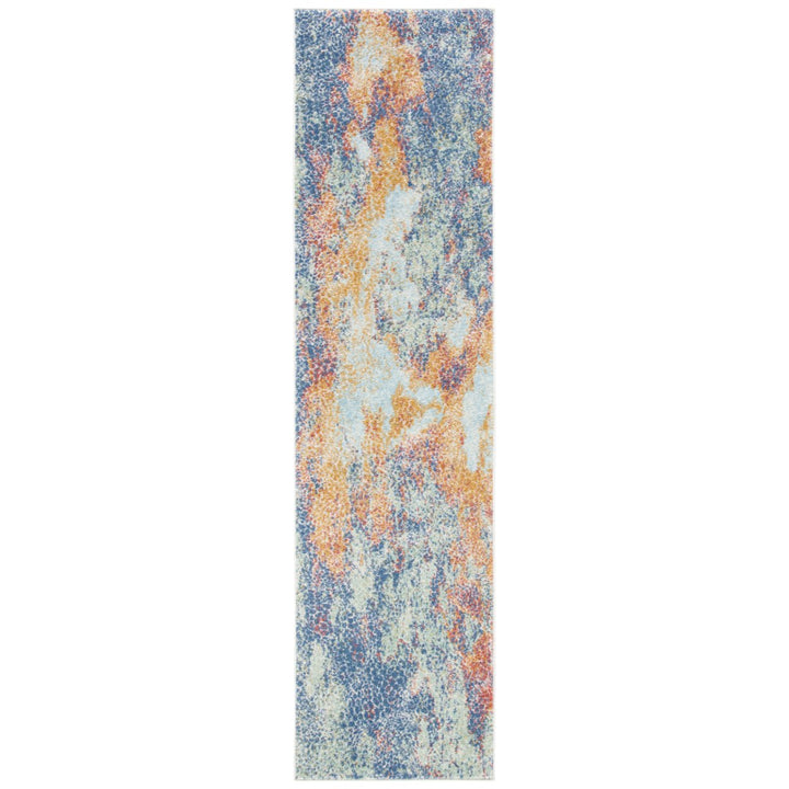 SAFAVIEH Prism Collection PSM531A Cream / Blue Rug Image 1