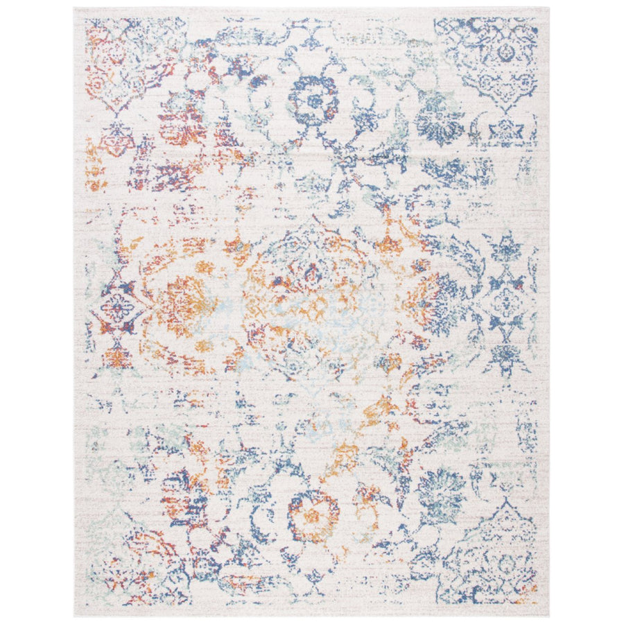 SAFAVIEH Prism Collection PSM534A Cream / Aqua Rug Image 1