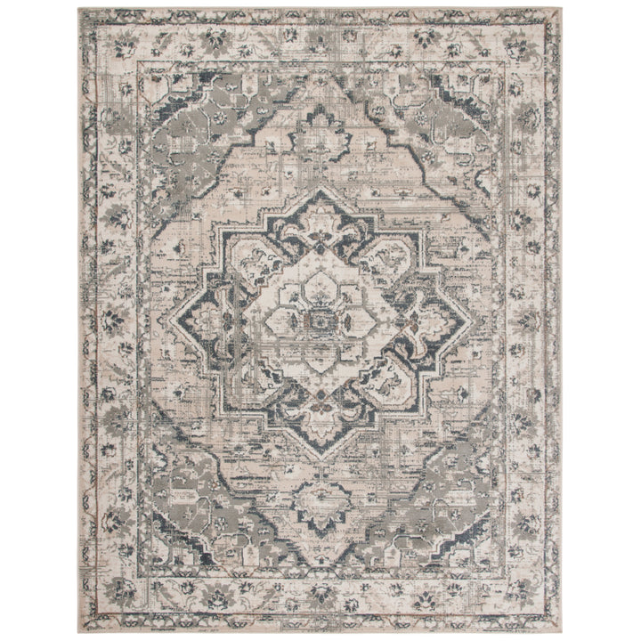 SAFAVIEH Pyramid Collection PYR268A Ivory / Grey Rug Image 1