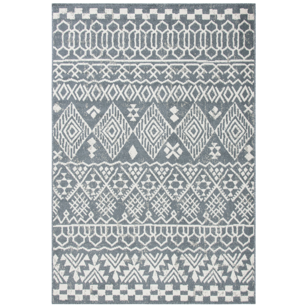 SAFAVIEH Pyramid Collection PYR205A Ivory / Charcoal Rug Image 2