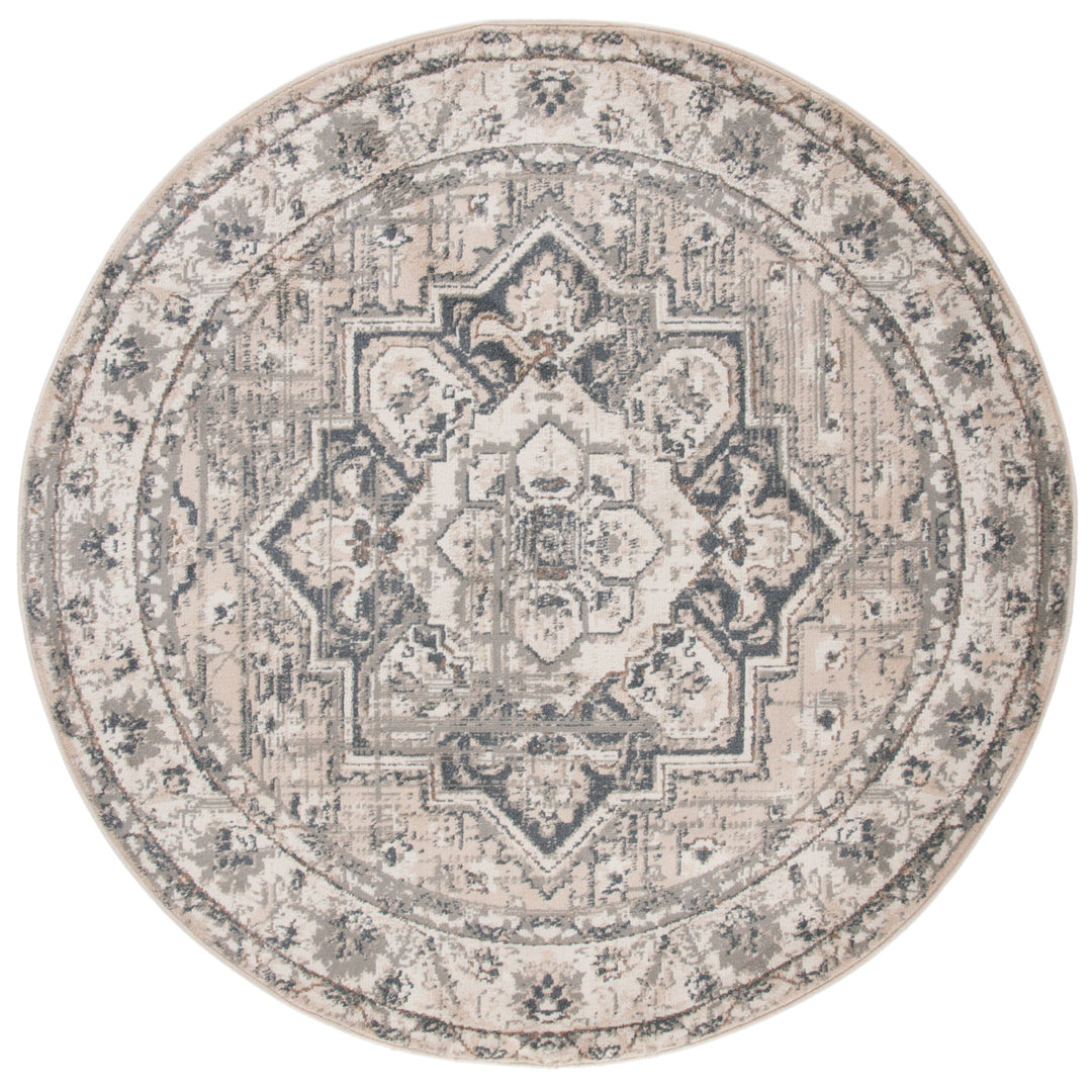 SAFAVIEH Pyramid Collection PYR268A Ivory / Grey Rug Image 4