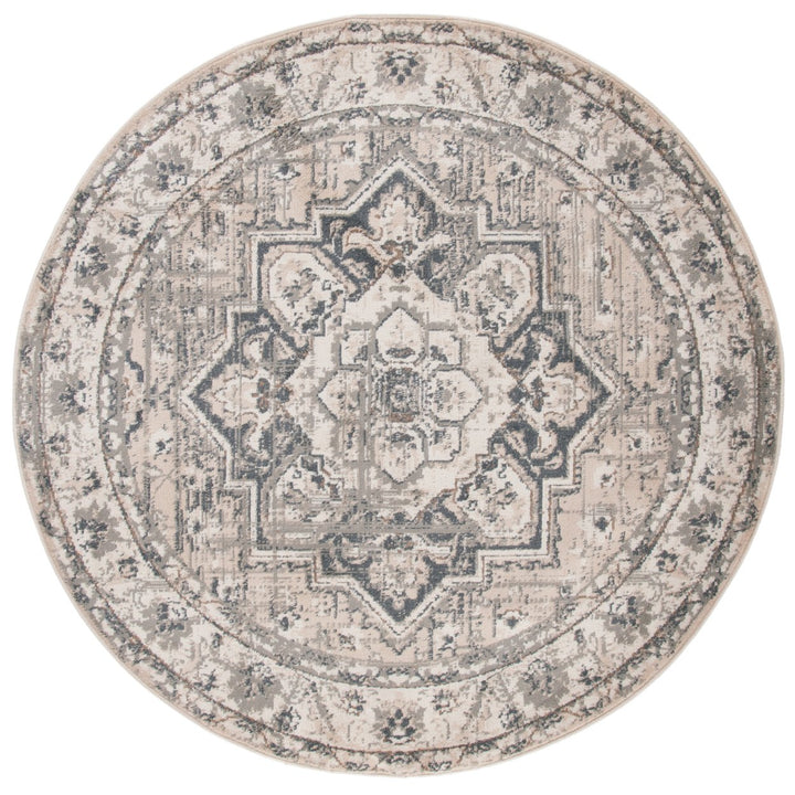 SAFAVIEH Pyramid Collection PYR268A Ivory / Grey Rug Image 1