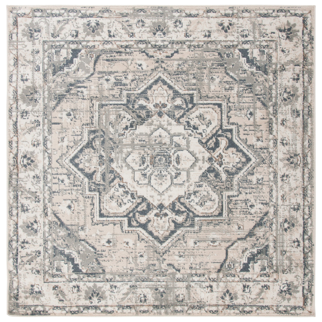 SAFAVIEH Pyramid Collection PYR268A Ivory / Grey Rug Image 6