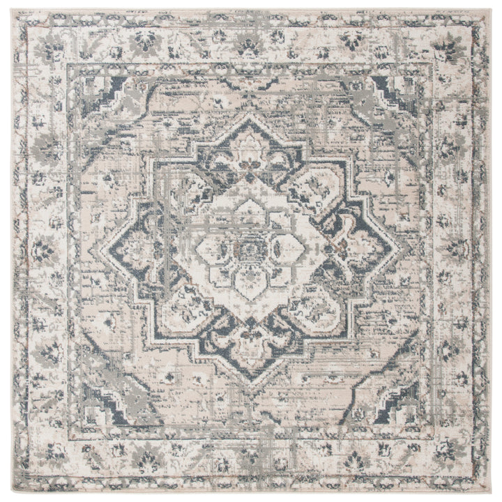 SAFAVIEH Pyramid Collection PYR268A Ivory / Grey Rug Image 6