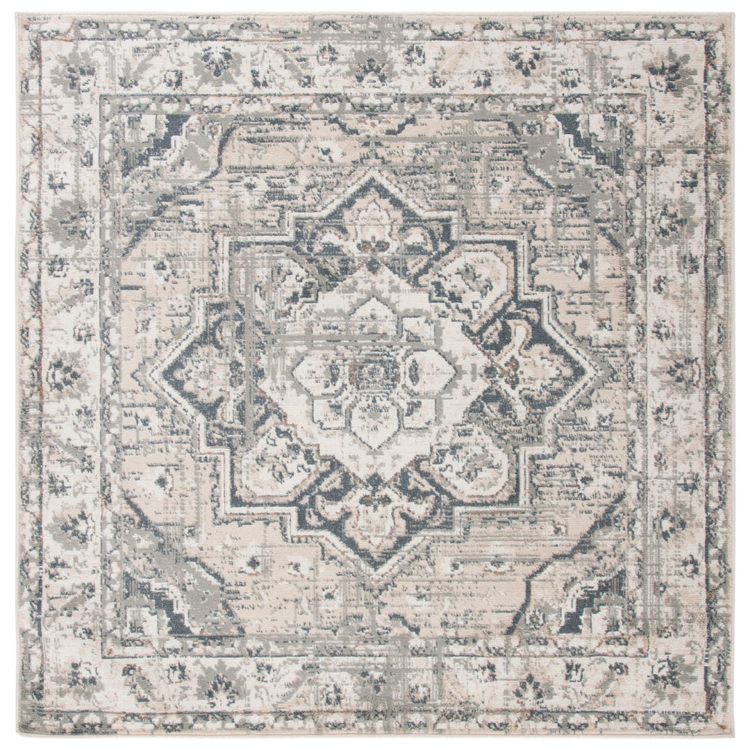 SAFAVIEH Pyramid Collection PYR268A Ivory / Grey Rug Image 1