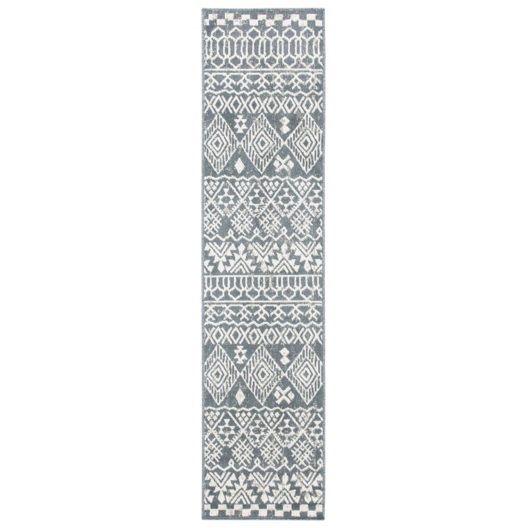 SAFAVIEH Pyramid Collection PYR205A Ivory / Charcoal Rug Image 1