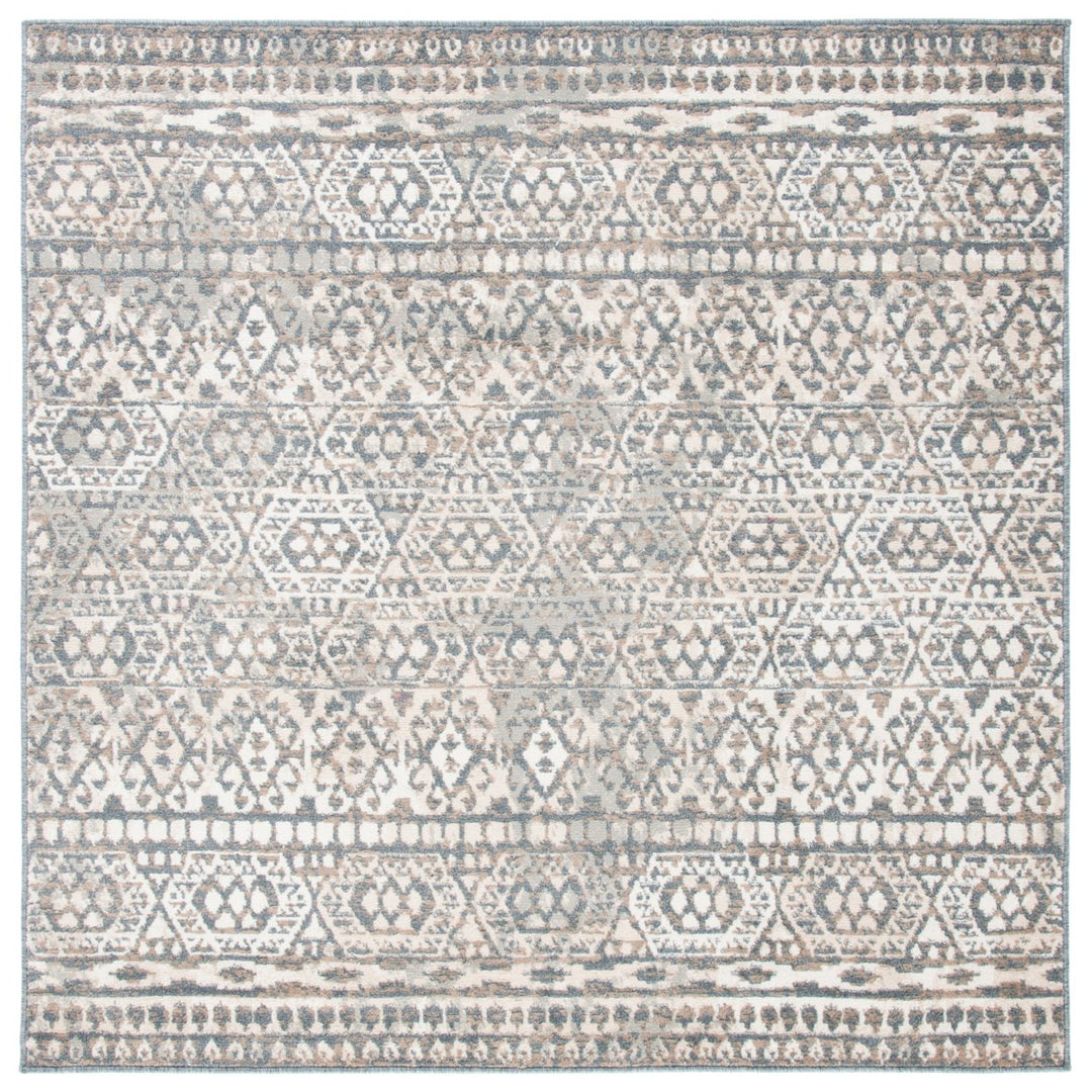 SAFAVIEH Pyramid Collection PYR260A Ivory / Charcoal Rug Image 1