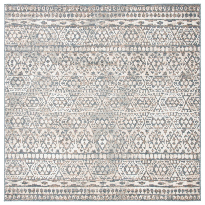 SAFAVIEH Pyramid Collection PYR260A Ivory / Charcoal Rug Image 1