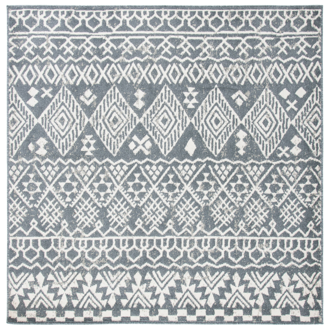 SAFAVIEH Pyramid Collection PYR205A Ivory / Charcoal Rug Image 7