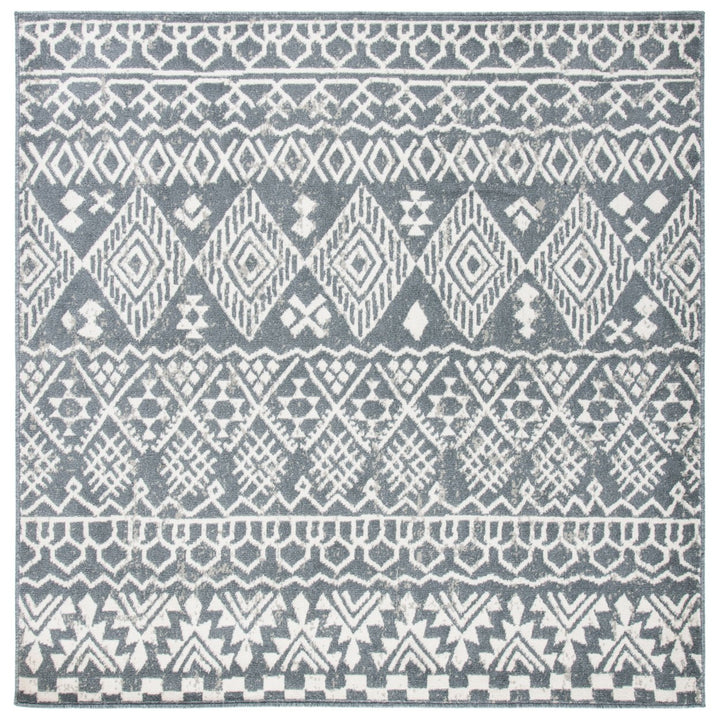 SAFAVIEH Pyramid Collection PYR205A Ivory / Charcoal Rug Image 1