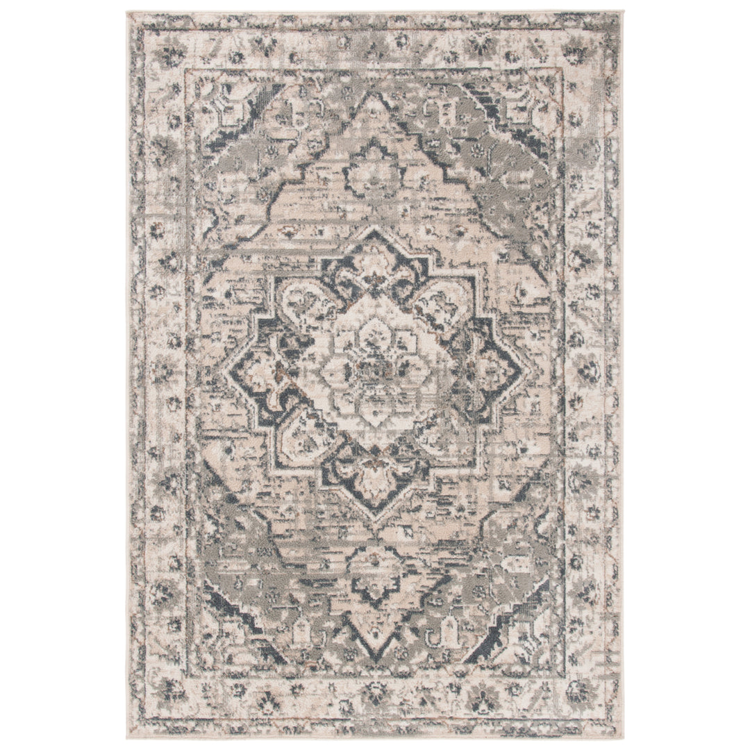 SAFAVIEH Pyramid Collection PYR268A Ivory / Grey Rug Image 10