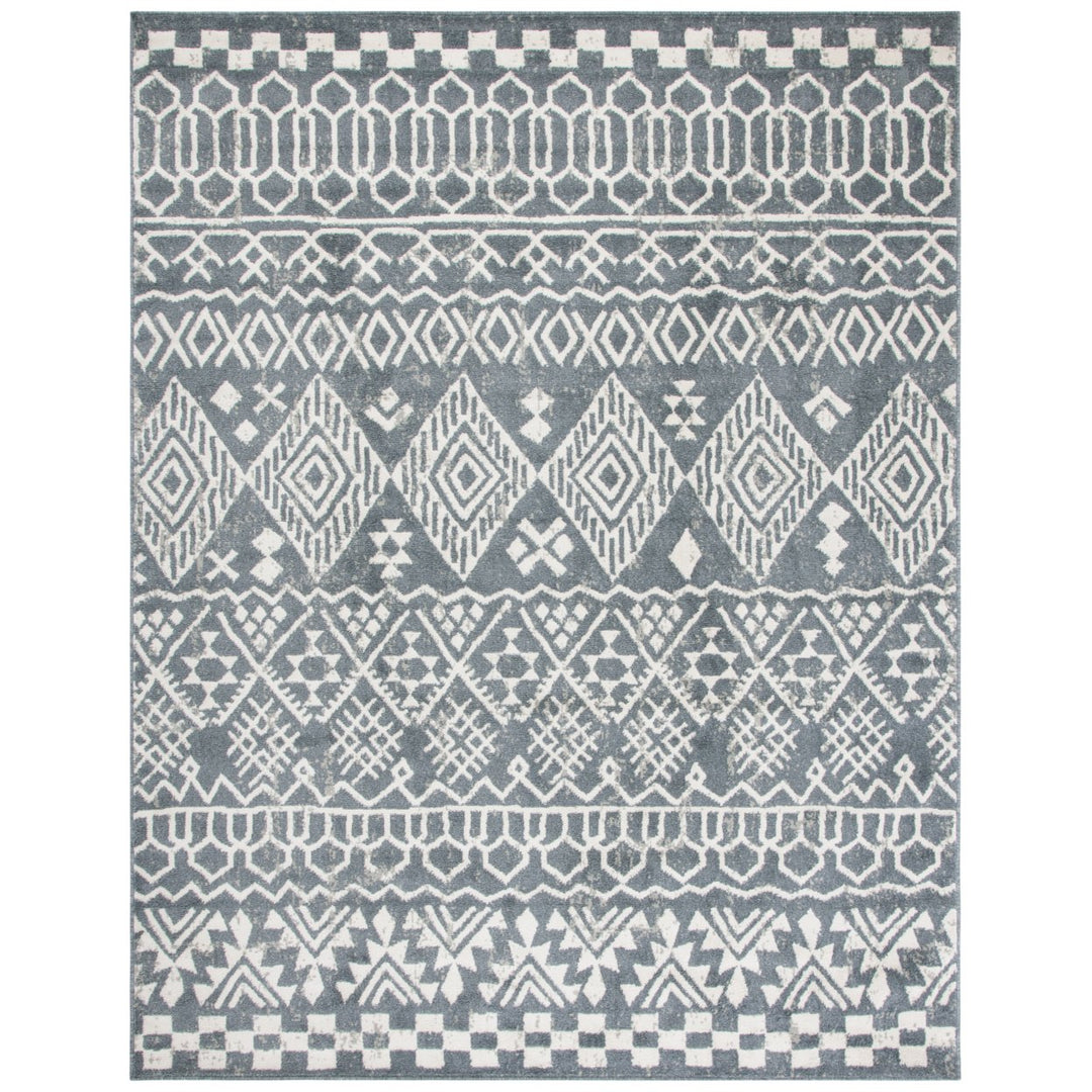 SAFAVIEH Pyramid Collection PYR205A Ivory / Charcoal Rug Image 1