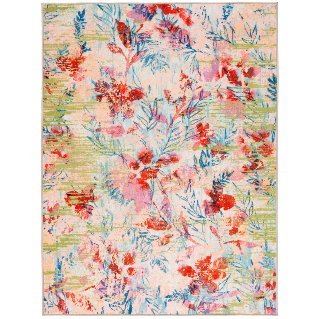 SAFAVIEH Paint Brush PTB159M Blue / Blush Pink Rug Image 1