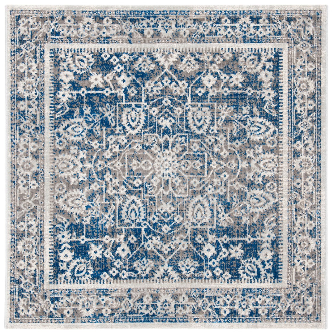 SAFAVIEH Patina Collection PTN318A Grey / Blue Rug Image 4