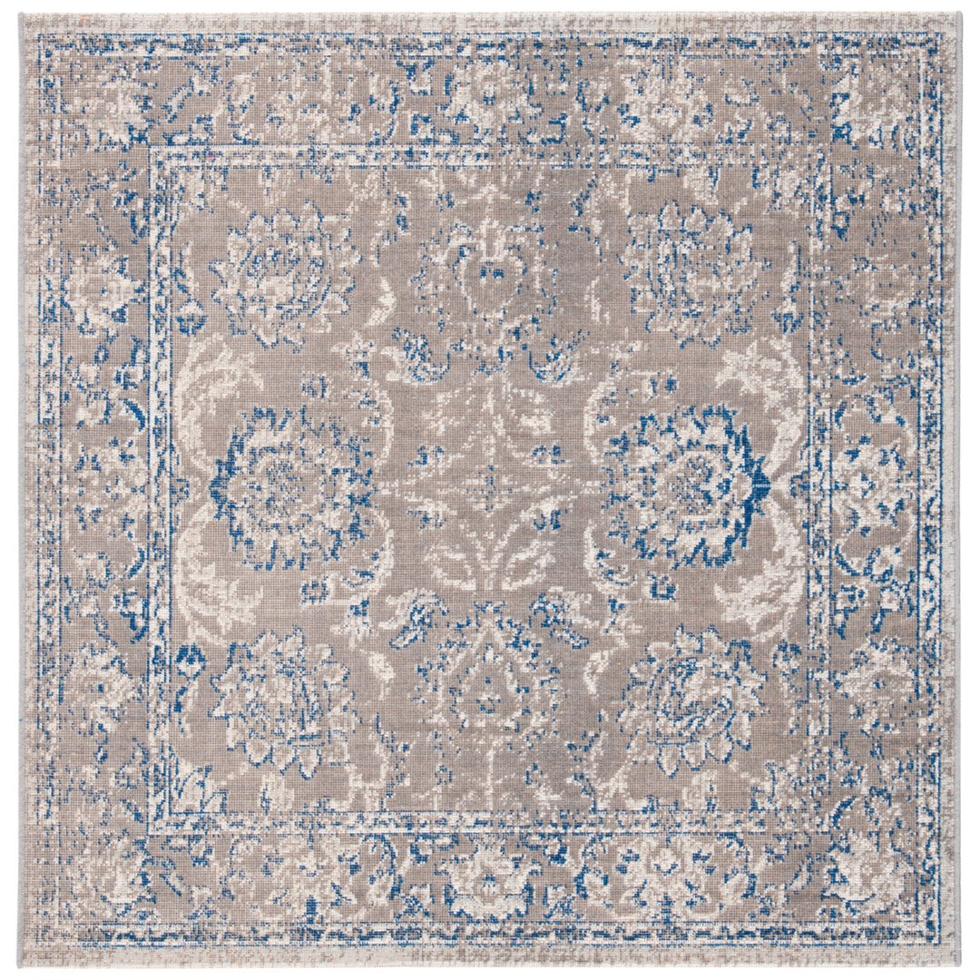 SAFAVIEH Patina Collection PTN316B Taupe / Blue Rug Image 1