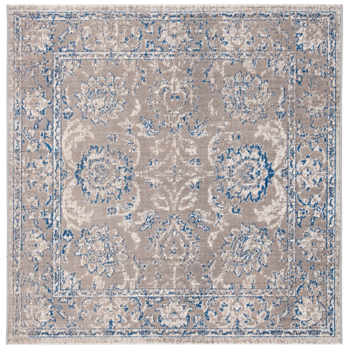 SAFAVIEH Patina Collection PTN316B Taupe / Blue Rug Image 1