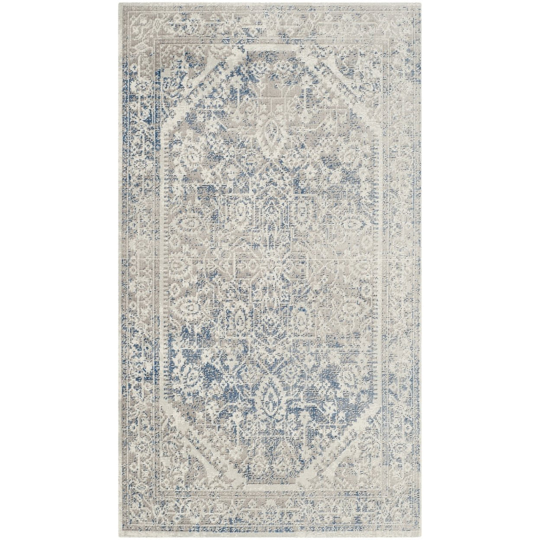 SAFAVIEH Patina Collection PTN318A Grey / Blue Rug Image 6