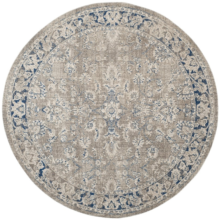 SAFAVIEH Patina Collection PTN324B Taupe / Blue Rug Image 4