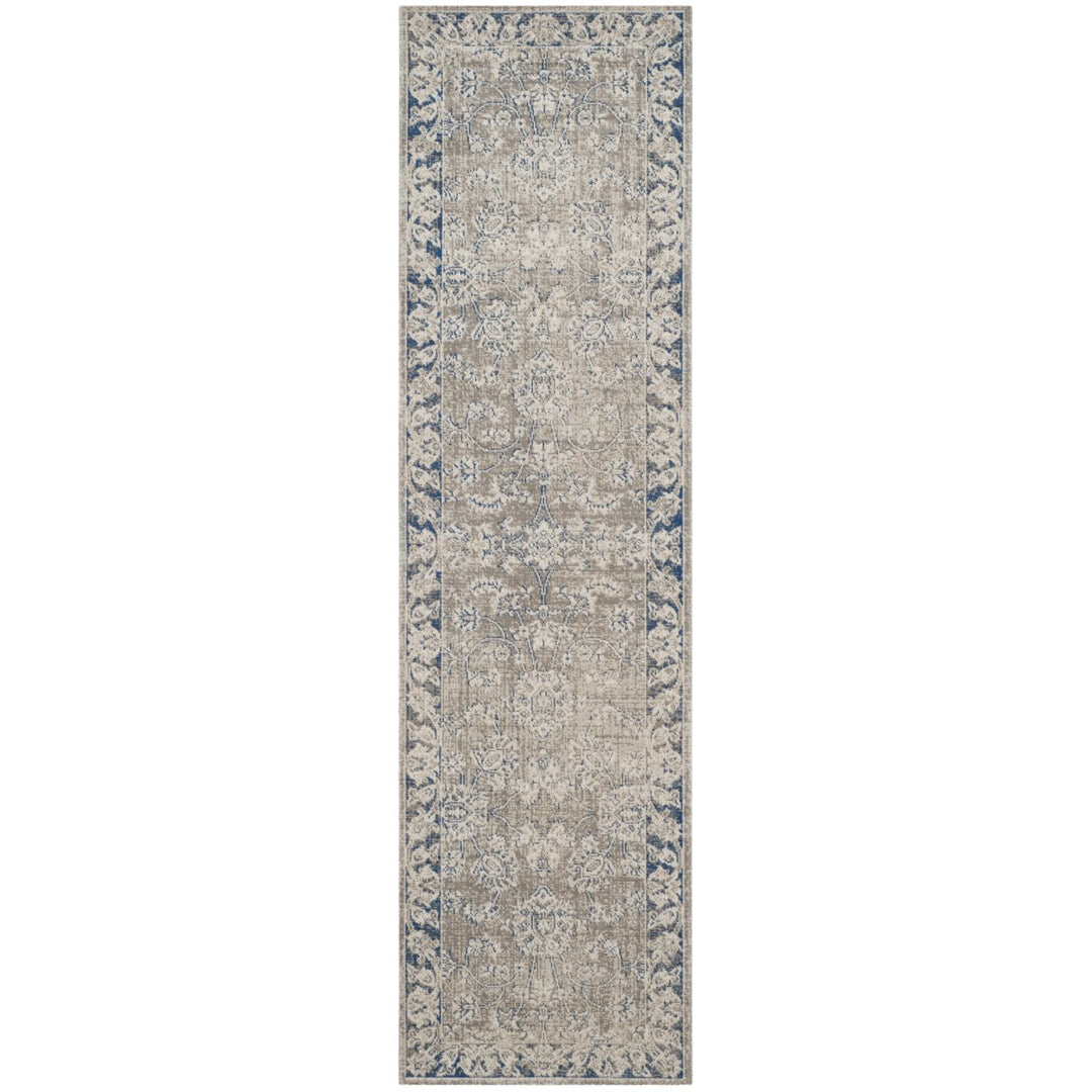 SAFAVIEH Patina Collection PTN324B Taupe / Blue Rug Image 5