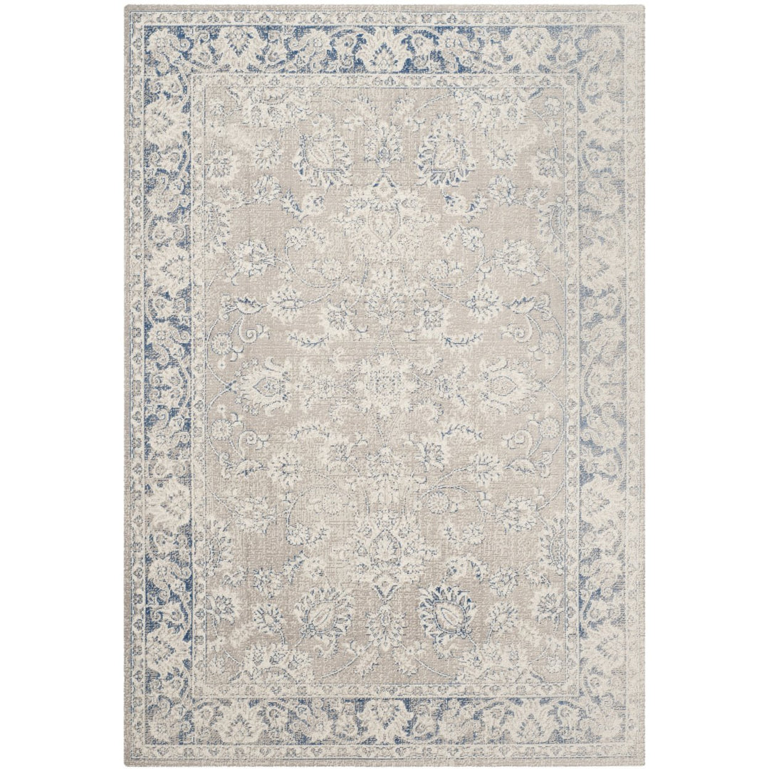 SAFAVIEH Patina Collection PTN324B Taupe / Blue Rug Image 1