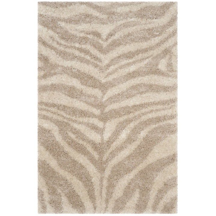 SAFAVIEH Portofino Shag PTS215B Ivory / Beige Rug Image 1