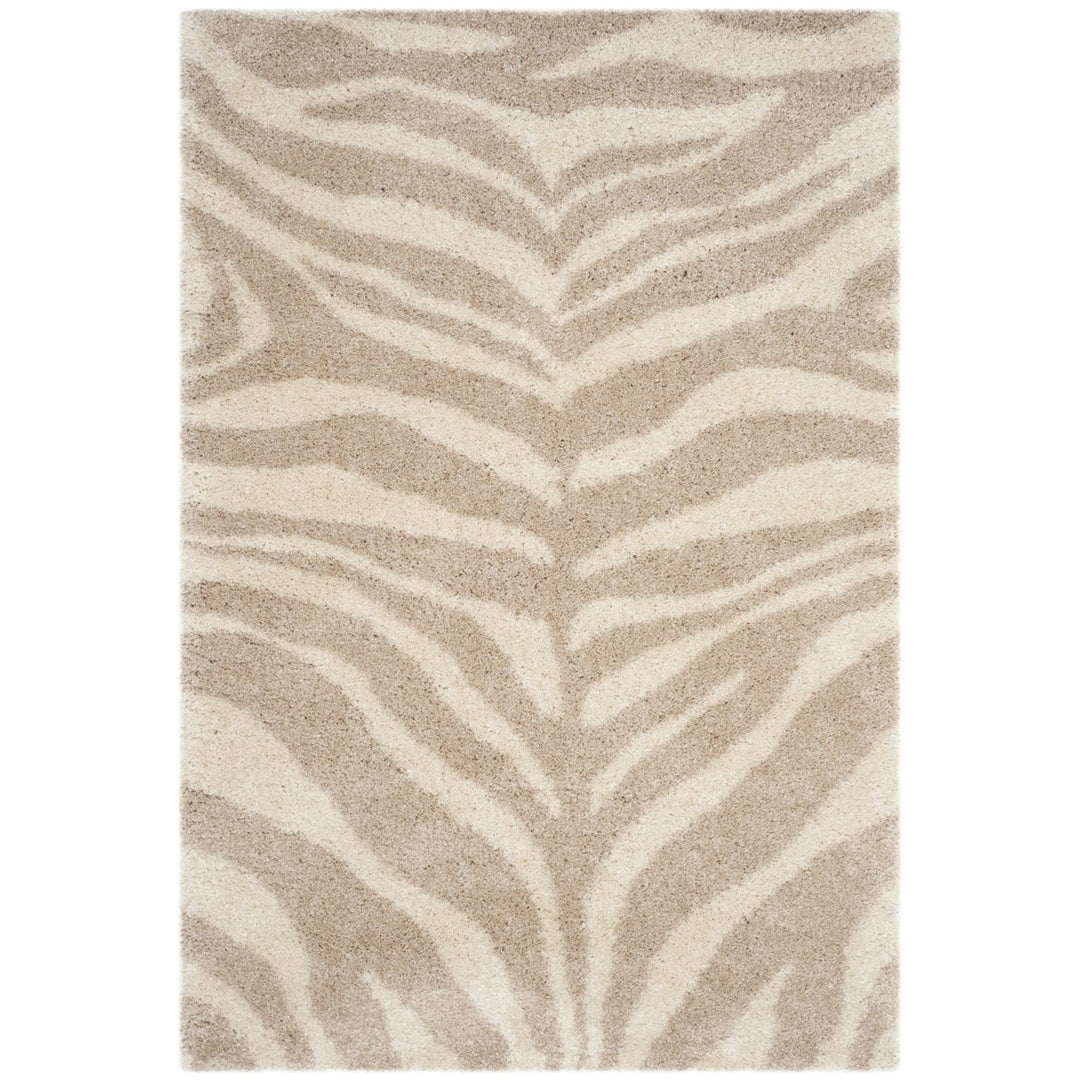 SAFAVIEH Portofino Shag PTS215B Ivory / Beige Rug Image 1