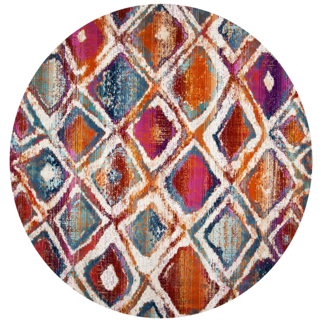 SAFAVIEH Radiance Collection RAD109A Cream / Rust Rug Image 4