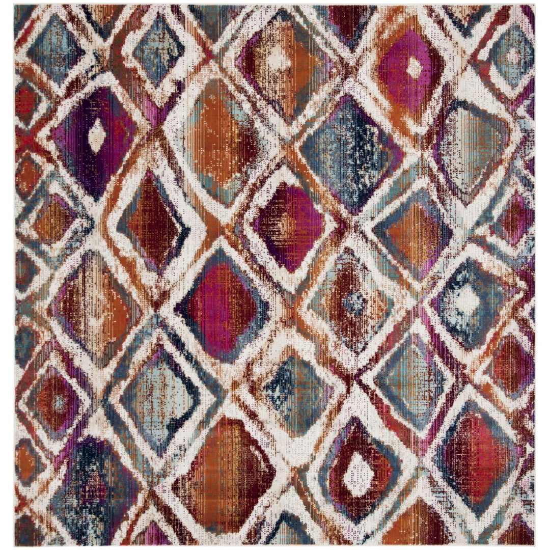 SAFAVIEH Radiance Collection RAD109A Cream / Rust Rug Image 1