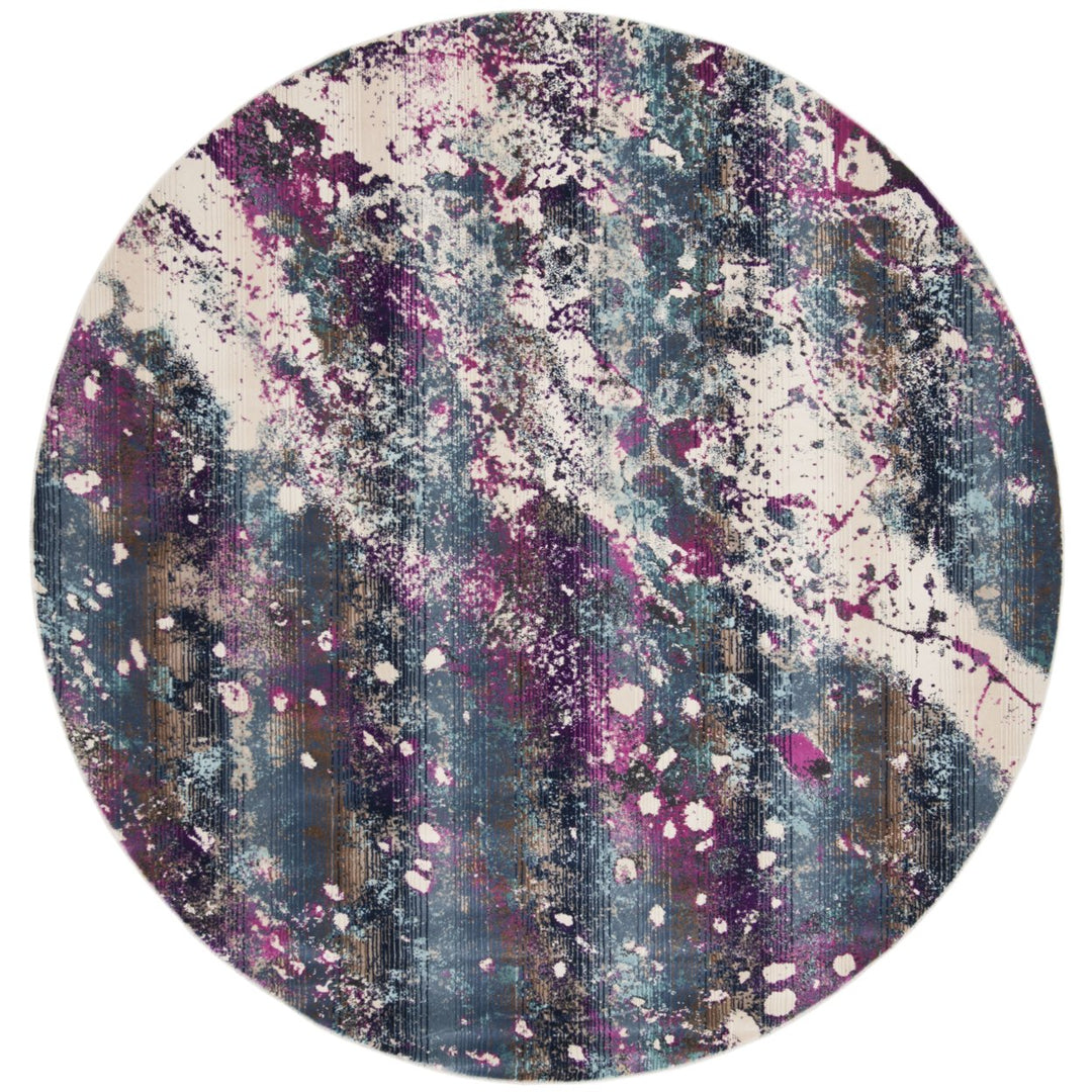 SAFAVIEH Radiance Collection RAD111B Teal / Magenta Rug Image 1