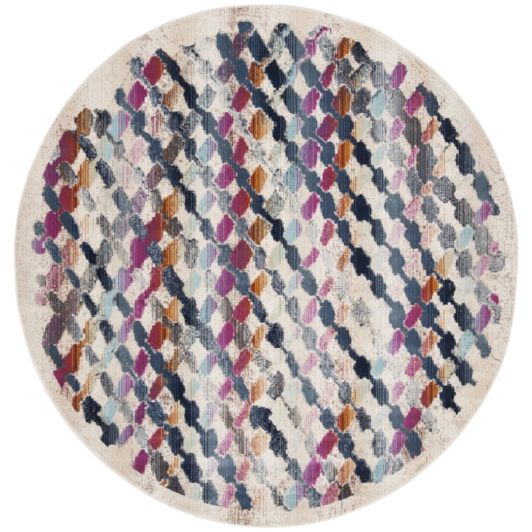 SAFAVIEH Radiance Collection RAD132B Cream / Magenta Rug Image 4