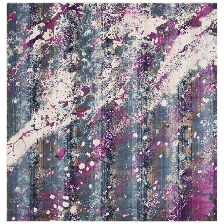 SAFAVIEH Radiance Collection RAD111B Teal / Magenta Rug Image 1