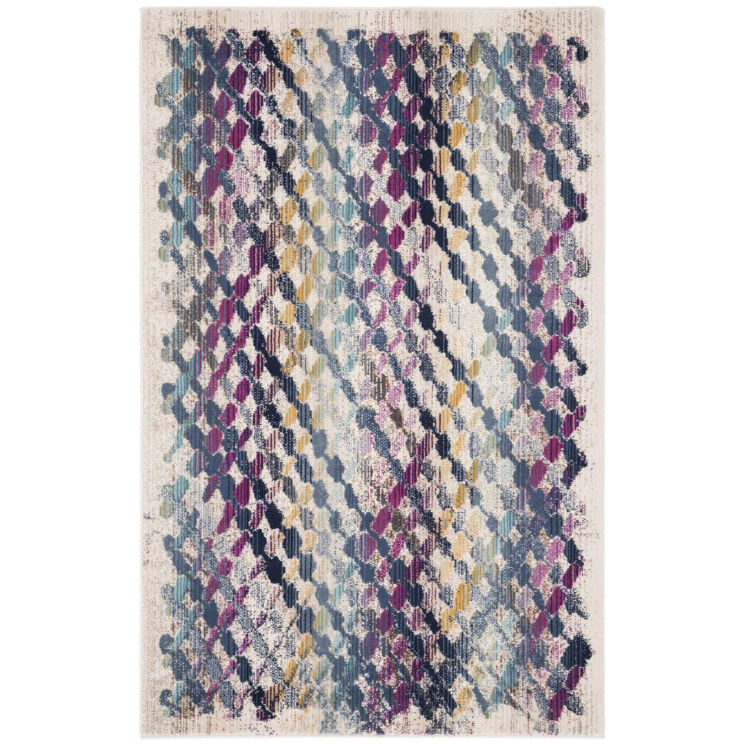 SAFAVIEH Radiance Collection RAD132B Cream / Magenta Rug Image 8